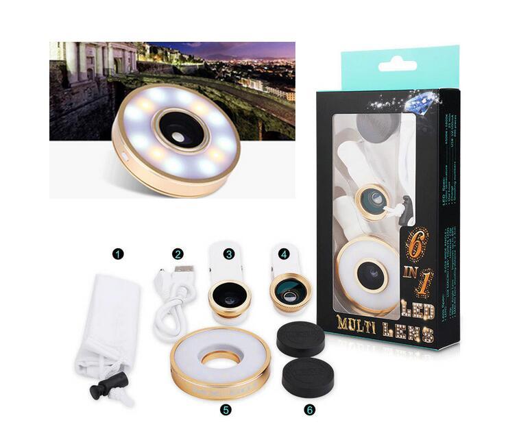 Mini Aro de Luz LED con Set de Lentes para Smartphone 6 en 1(+3. Dto: 12.28%)-MX-601