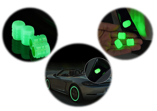 Tapa Fluorescente Luminosa para Válvula de Llanta (4 Unidades)(+3. Dto:24.62%)-Plus0213