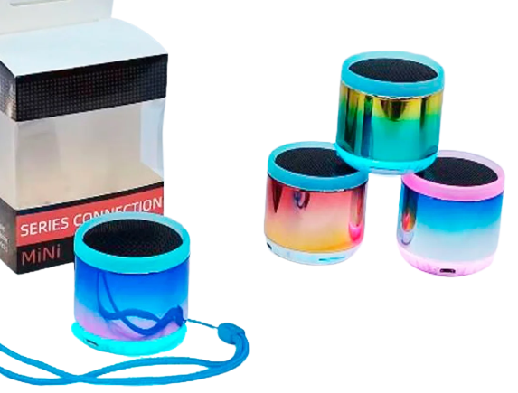 Mini Parlante Portátil (4.5 cm)Bluetooth con Luces LED(+3. Dto: 12.52%)-SS13