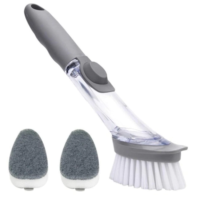 Cepillo Multiuso con Dispensador de Jabón + 2 Esponjas(+3. Dto: 16.69%)-Plus0227