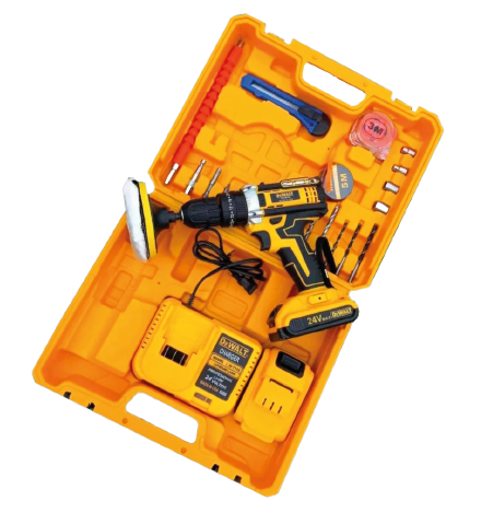 Kit, Taladro Inalámbrico (26V) + Pulidora + Accesorios(+3. Dto: 6.25%)-BL-DC07