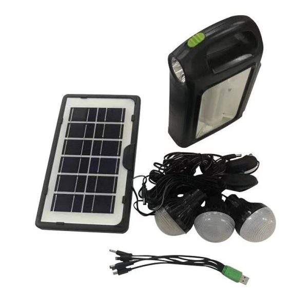 Kit Portátil de Iluminación con Panel Solar(+3. Dto: 12%)-CL-02