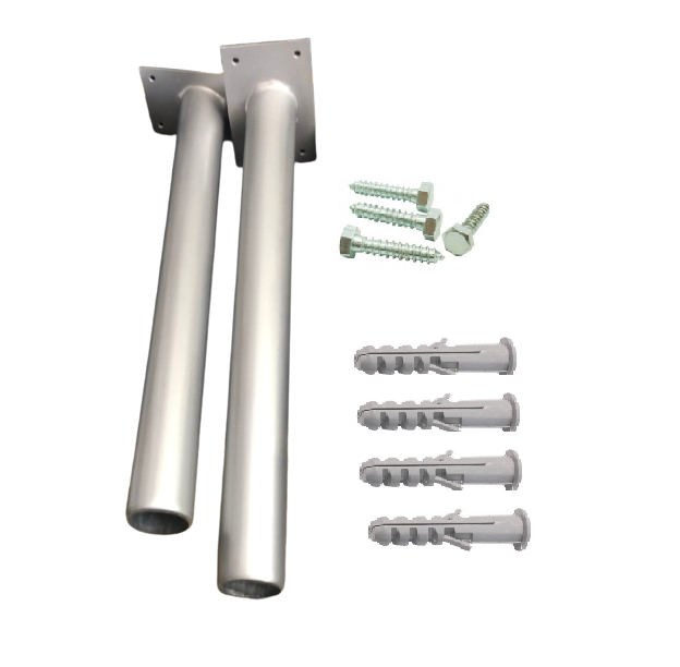 Poste Galvanizado(1 pulgada 3/4) Soporte de Pared para Luminaria, 50 cm(+3. Dto: 9.1%)-Plus0244