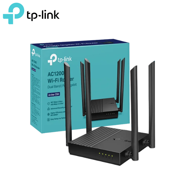 Tp-Link, Amplificador, Repetidor WiFi, Router Inalámbrico Doble Banda 2.4/5GHZ 4 Antenas (+3. Dto: 5%)-TP-ARCHER-C64
