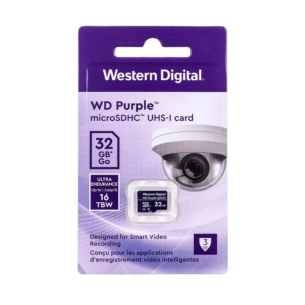 Hikvision, Micro SD, WD PURPLE, Clase 10, 32GB-HDD(+3. Dto: 5.45%)-SDWD32GB