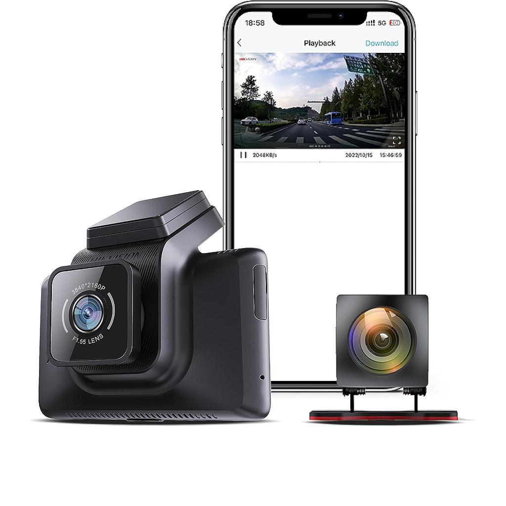 Hikvision K5, Dash Cam, Doble Cámara con Pantalla para Vehículos, 1600P WiFi(+3. Dto: 1.59%)-DS-AE-DC4328- K5
