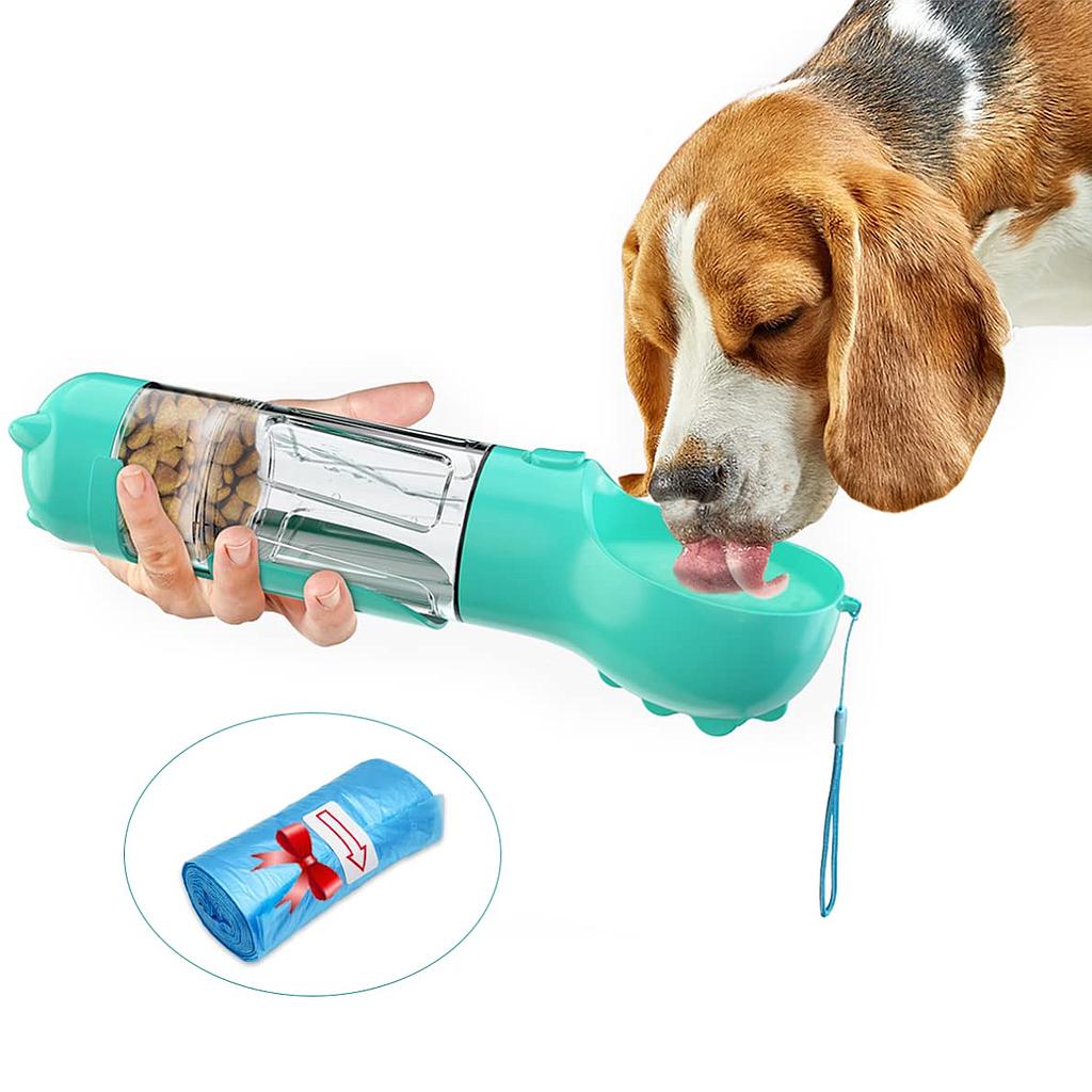 Botella Dispensador Portátil 4 en 1 para Mascotas (550 ml)(+3. Dto: 9.1%)-SN-1853
