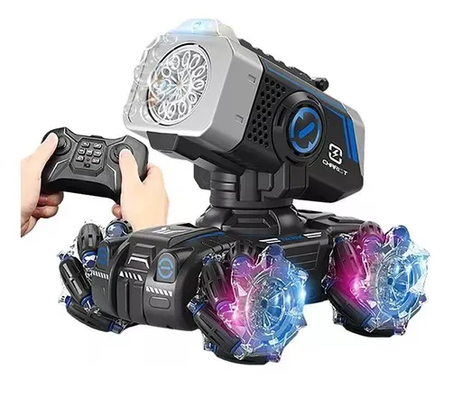 Carro a Control Remoto Recargable, con Luces LED y Cañón Lanza Burbujas(+3. Dto: 8%)-GD-16