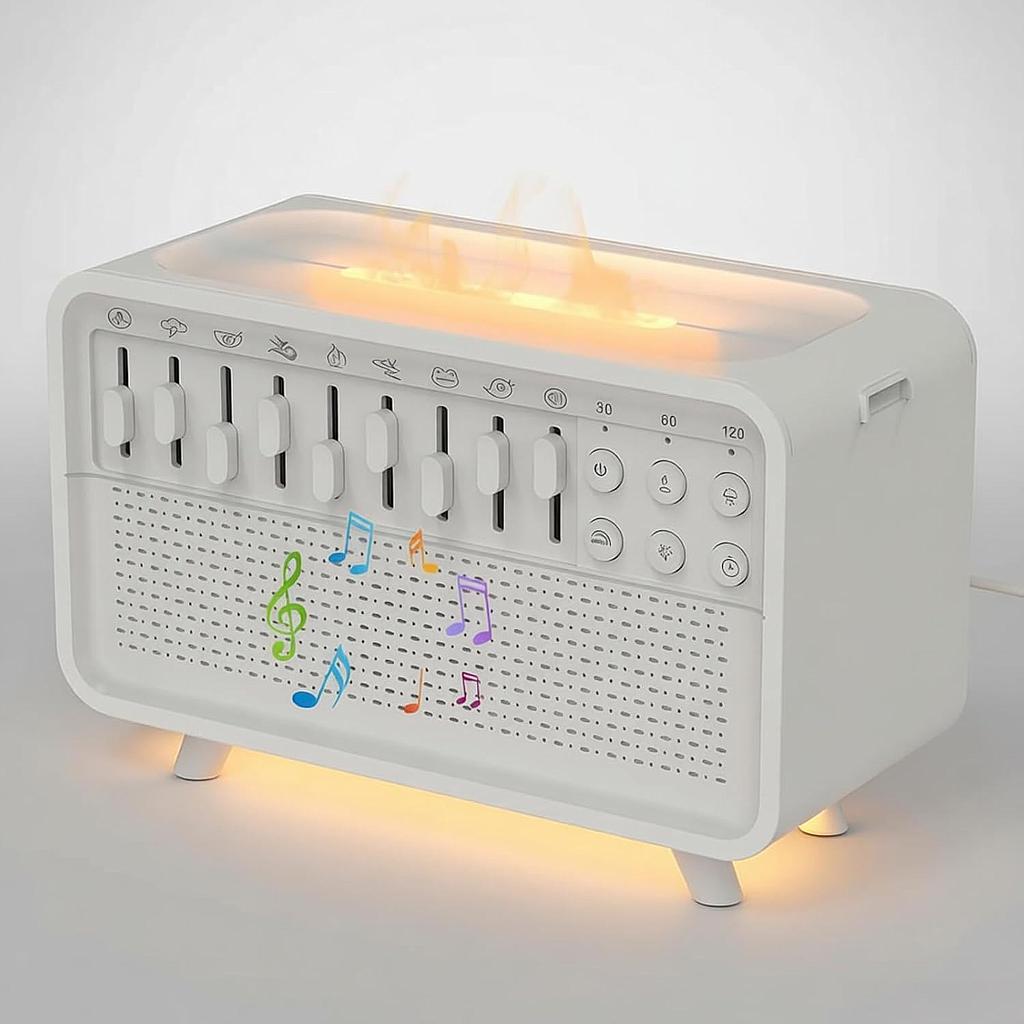 Humidificador, Difusor de Aromas LED con Música Ambiental y Sonidos de la Naturaleza(+3. Dto:4%)-Plus0297
