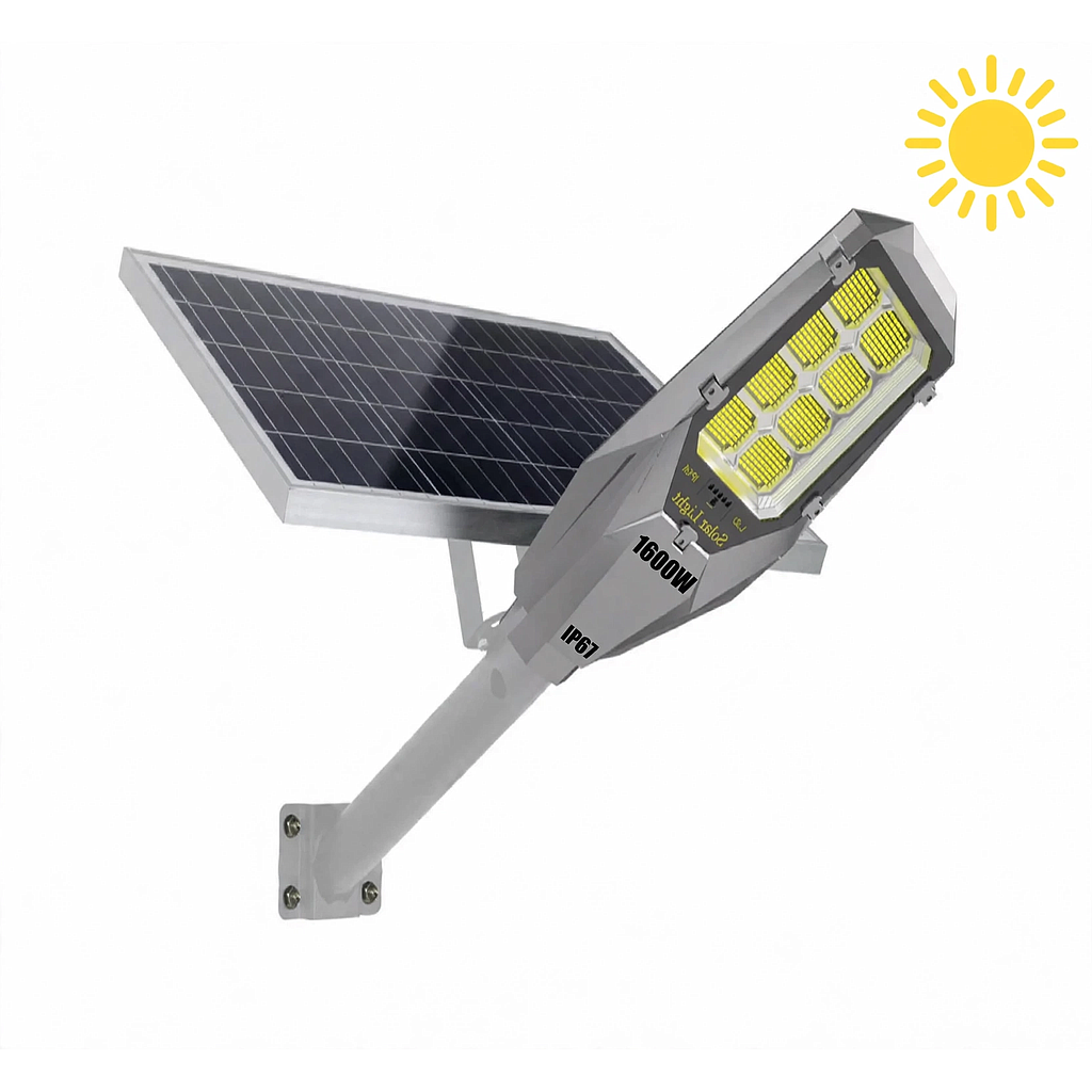  Lámpara, Luminaria Solar 2000W, IP67, Estructura Metálica, Tubo Soporte + Control Remoto(+3. Dto: 5.88%)-Mx6088