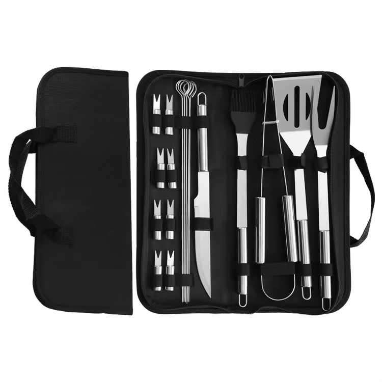 Juego de Barbacoa, Set de Utensilios para Parrillada, 18 Piezas(+3. Dto:6.67%)-Plus0314