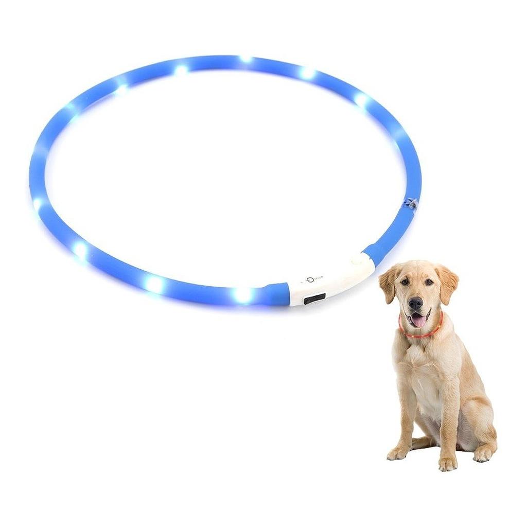 Collar LED  Recargable para Mascotas-Talla M