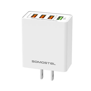 Somostel Cargador 4 USB QC 3.0(+3. Dto:8.34%)- SMSA08