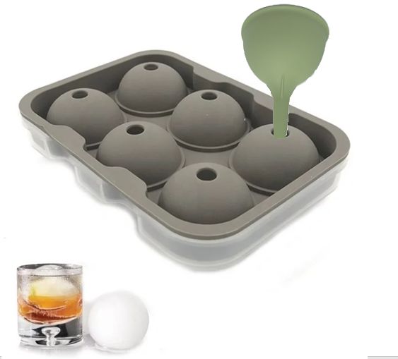 Molde de Silicona para 6 Bolas de Hielo 4.5 cm(+3. Dto: 11.12 %)-Plus0010