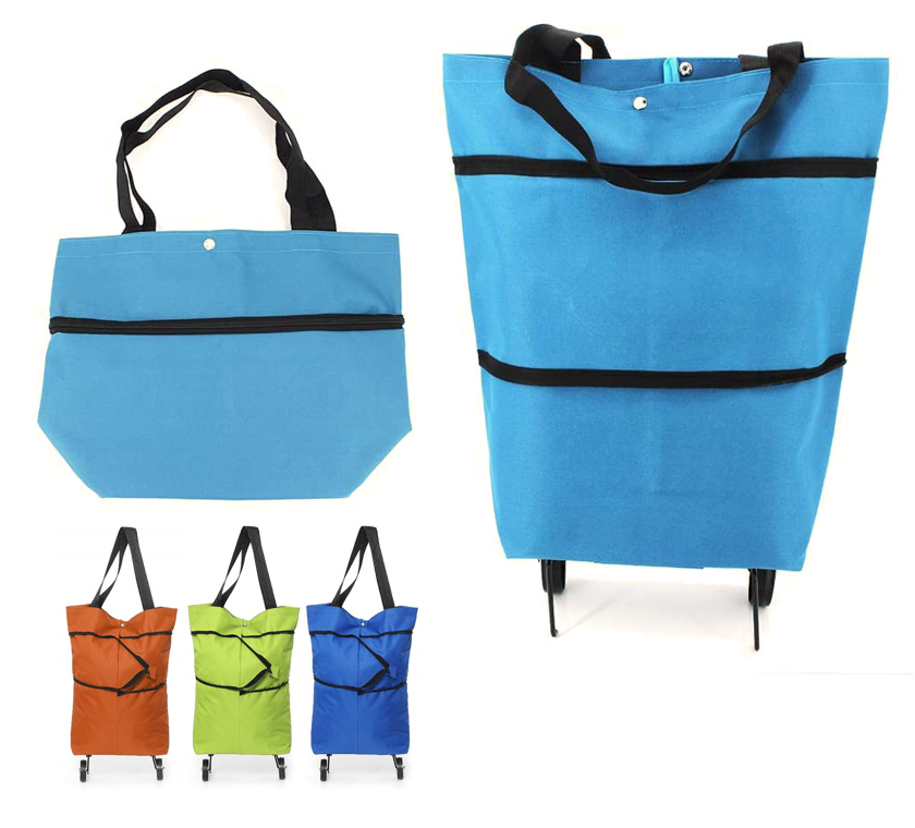 Bolso Plegable con Ruedas Retráctiles para Compras(+3. Dto: 20.04%)-Plus0034