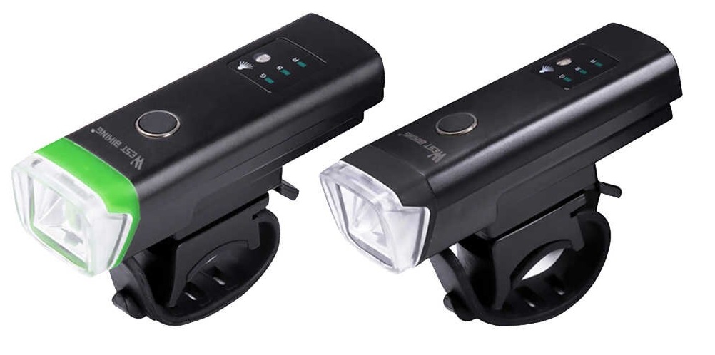 Luz LED Frontal Recargable para Bicicleta 4 Tiempos 350LM-HJ-047