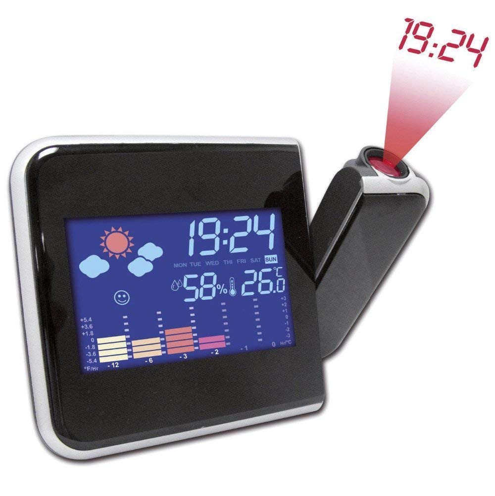 Reloj Despertador Multifunción con Proyector-DS-8190