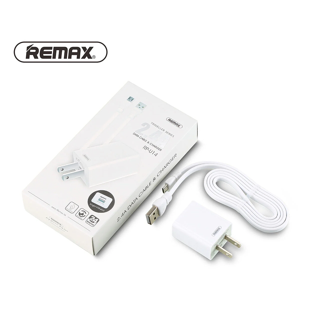 Remax Cargador, Sistema Carga Rápida + Cable Tipo C-RPU14