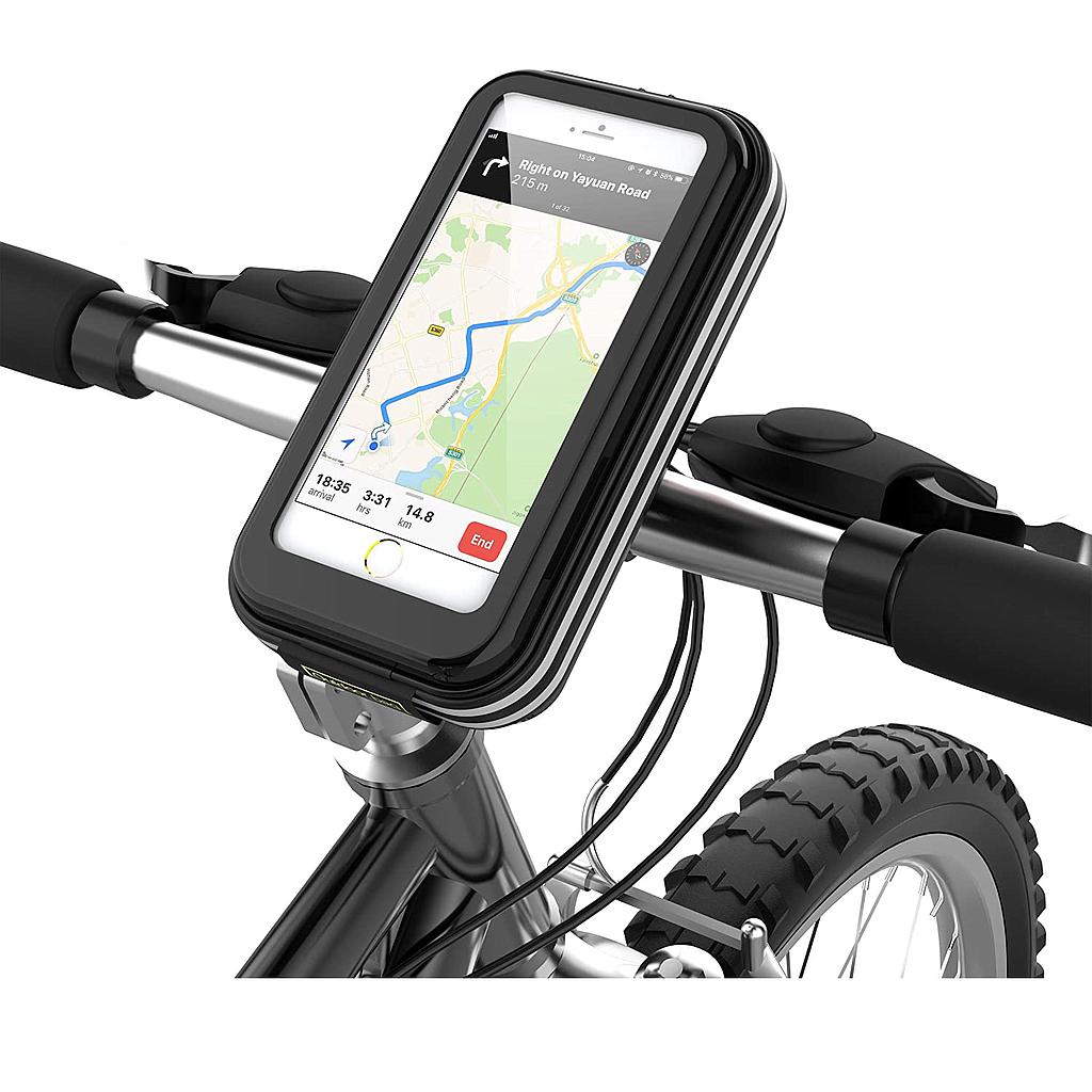 Soporte impermeable para teléfono celular de motocicleta, soporte para  teléfono inteligente, navegación GPS, revisión de bicicleta eléctrica,  soporte