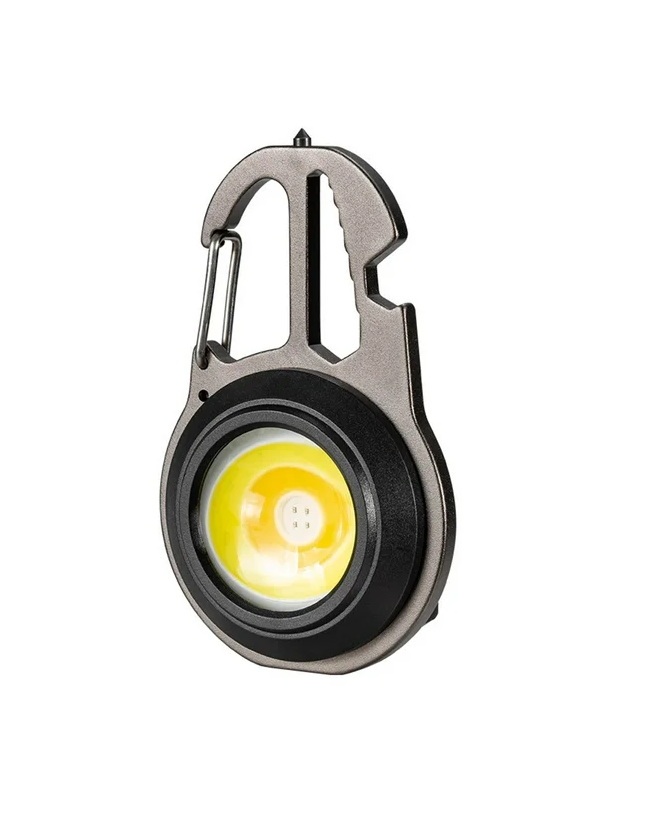 Linterna Llavero Recargable 5 en 1: iluminación LED, destornillador, llave inglesa, abrebotellas, punta rompevidrios-Q-D910